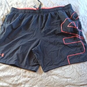 Under Armour Men's Athletic Shorts in Black and Red